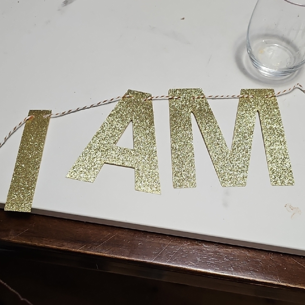 40th Birthday Gold Glitter Party Banner - Picture 3 of 4